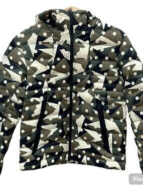 PEARLY GATES Men's Khaki Camouflage Pattern Golf Jacket Size 4 ( Medium ) 10800